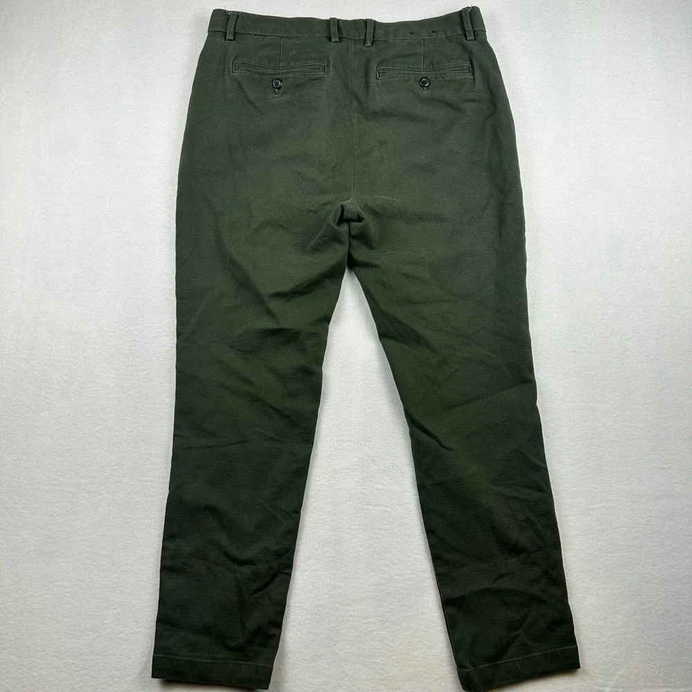Banana Republic Chino Pants Mens 33x32 Green Slim Fit Cotton Stretch Casual Work